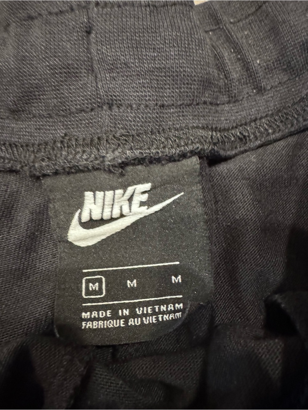 Nike Black Women's Athletic Shorts with White Logo - Picture 2 of 3